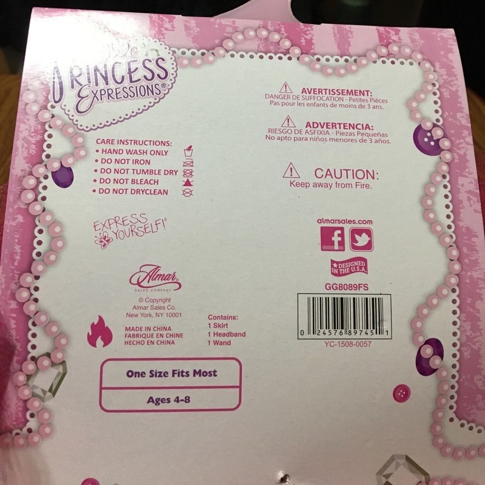 Girl's Princess 3pc Skirt Set Dress Up - Picture 7 of 7